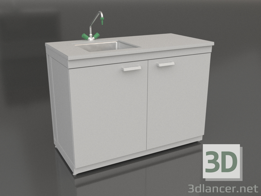 3d model Sink table 1200 SMS-D chipboard - preview 3d model Sink table 1200 SMS-D chipboard - preview