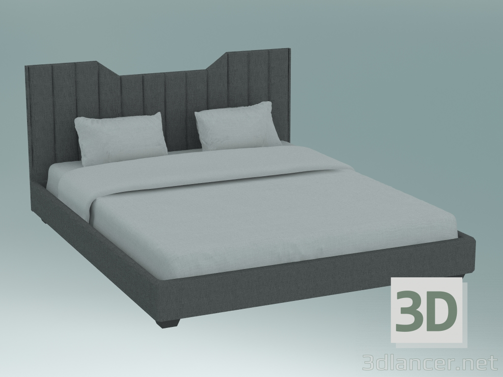 3d модель Ліжко двоспальне Нео-Ньюбері Страйпс – превью