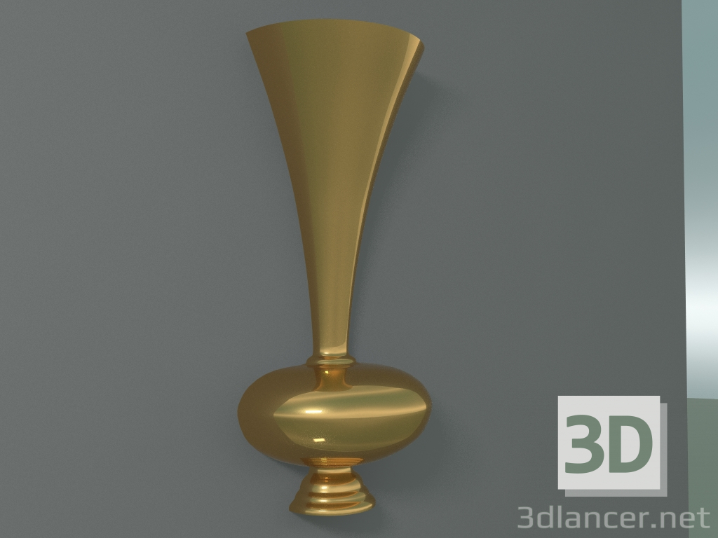 modello 3D Vaso Tromba Fifty (Oro) - anteprima
