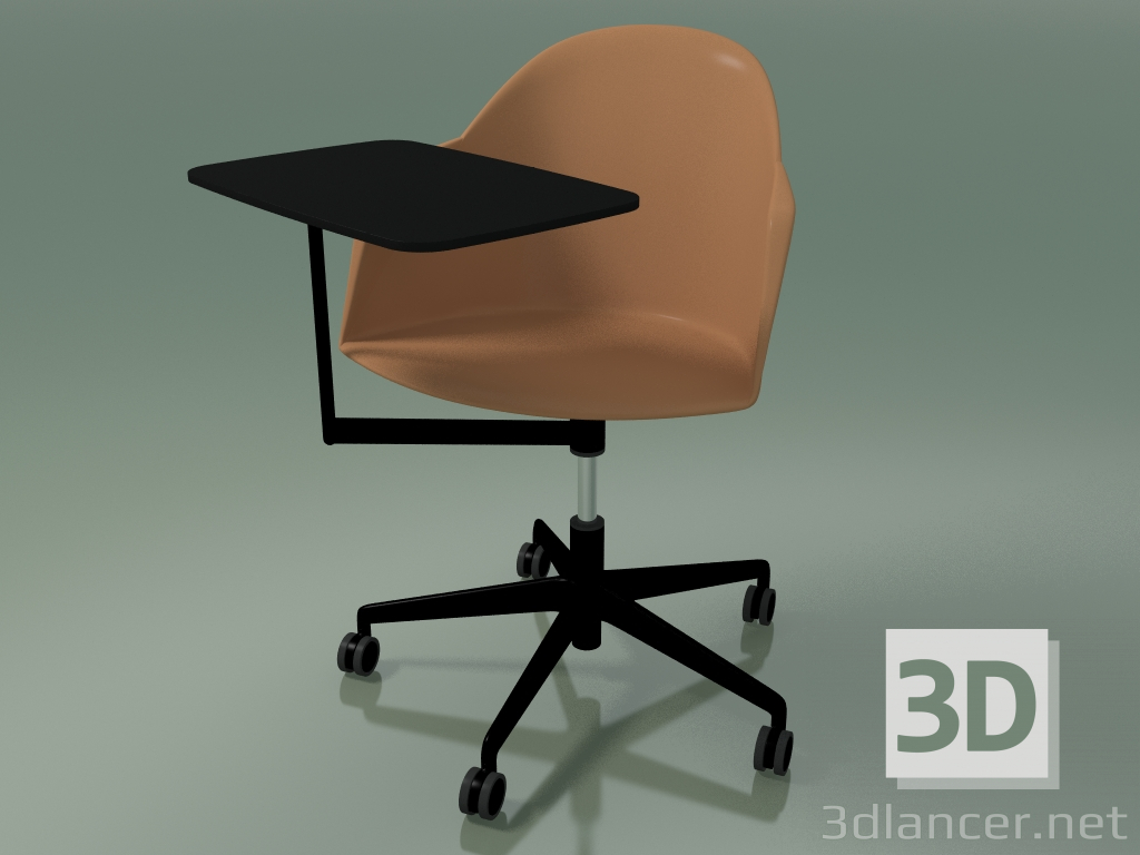 Modelo 3d Cadeira 2314 (5 rodas, com mesa, PA00002, PC00004 polipropileno) - preview