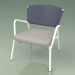 3d модель Кресло c мягким сиденьем 027 (Metal Milk, Batyline Blue) – превью