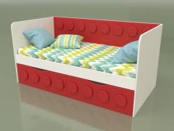 Sofa bed for children with 2 drawers (Chili)