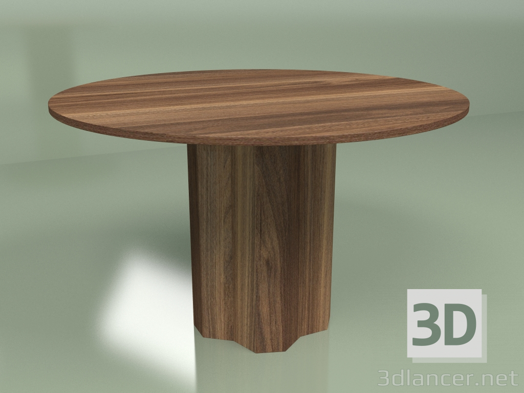 3d model Dining table round Trape Nut - preview