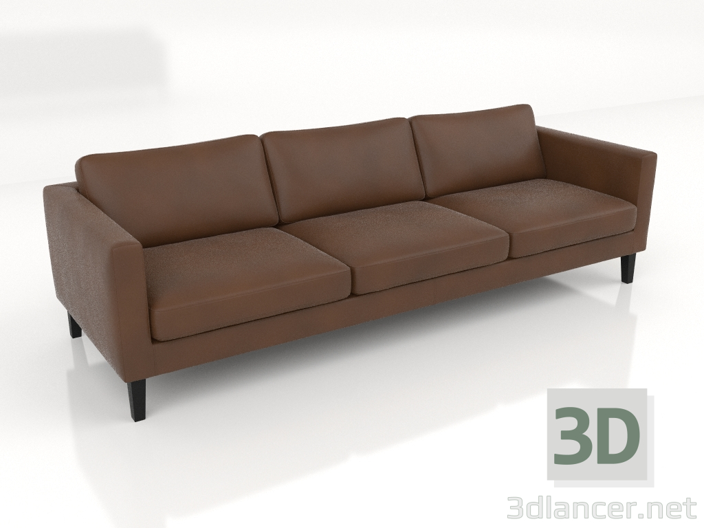 modèle 3D Canapé 4 places (cuir) - preview