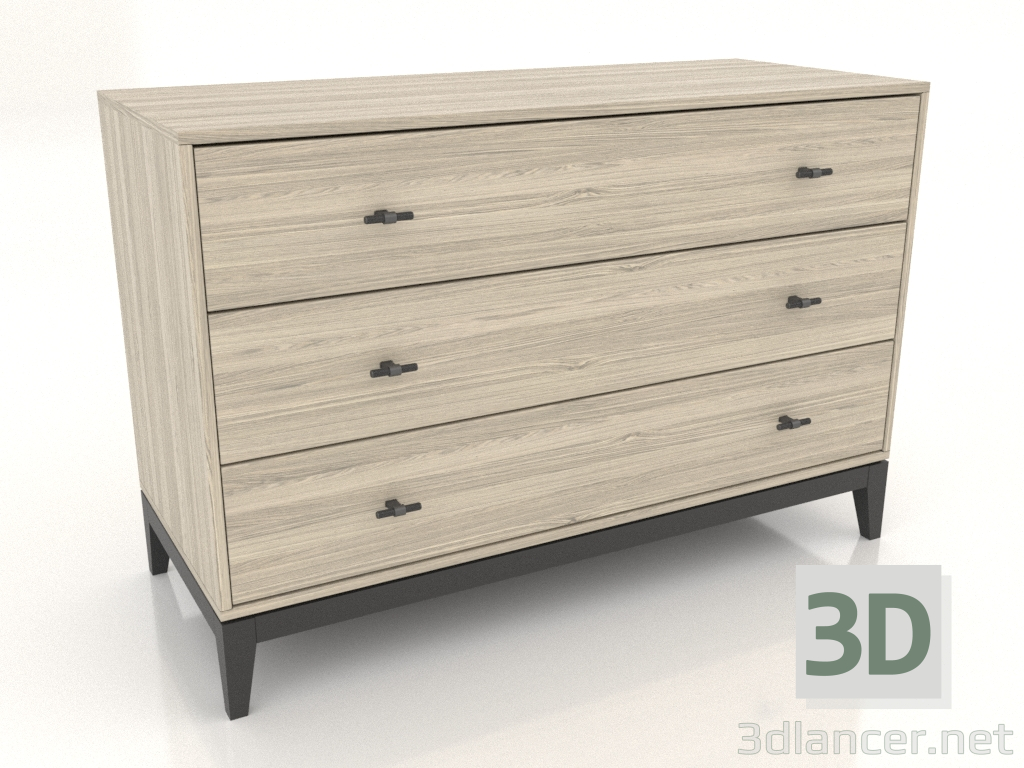 modèle 3D Commode 1200x500 mm (chêne lumineux) - preview