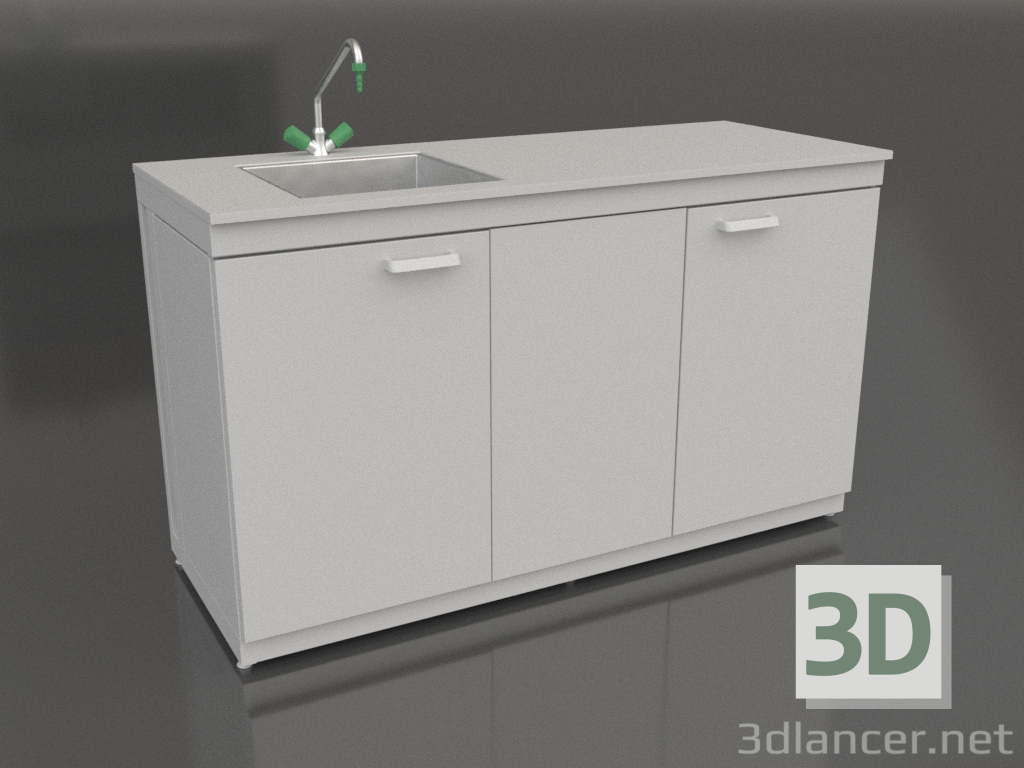 3D Modell Spültisch 1500 SMS-D Spanplatte - Vorschau 3D Modell Spültisch 1500 SMS-D Spanplatte - Vorschau