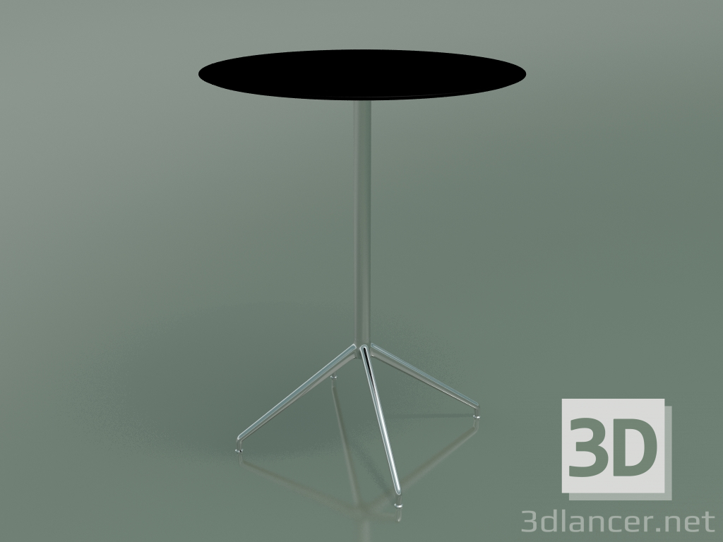 modello 3D Tavolo rotondo 5752 (H 103 - Ø79 cm, Nero, LU1) - anteprima