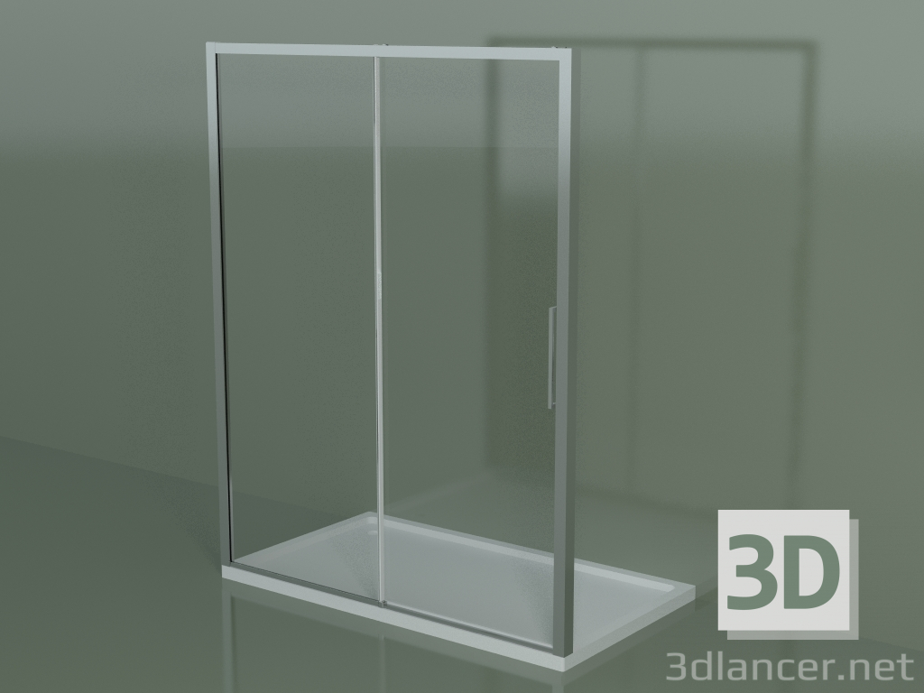 3D Modell Schiebeduschkabine ZN 160 für eine Duschwanne in einer Nische - Vorschau