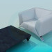 3d model Table with armchair - preview