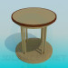 3d model Table with round tabletop - preview