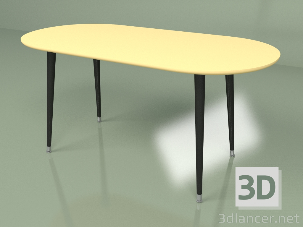3D Modell Couchtisch Seifenfarbe (gelber Ocker) - Vorschau