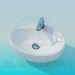 3D Modell Kleines Waschbecken mit Wasserhahn - Vorschau