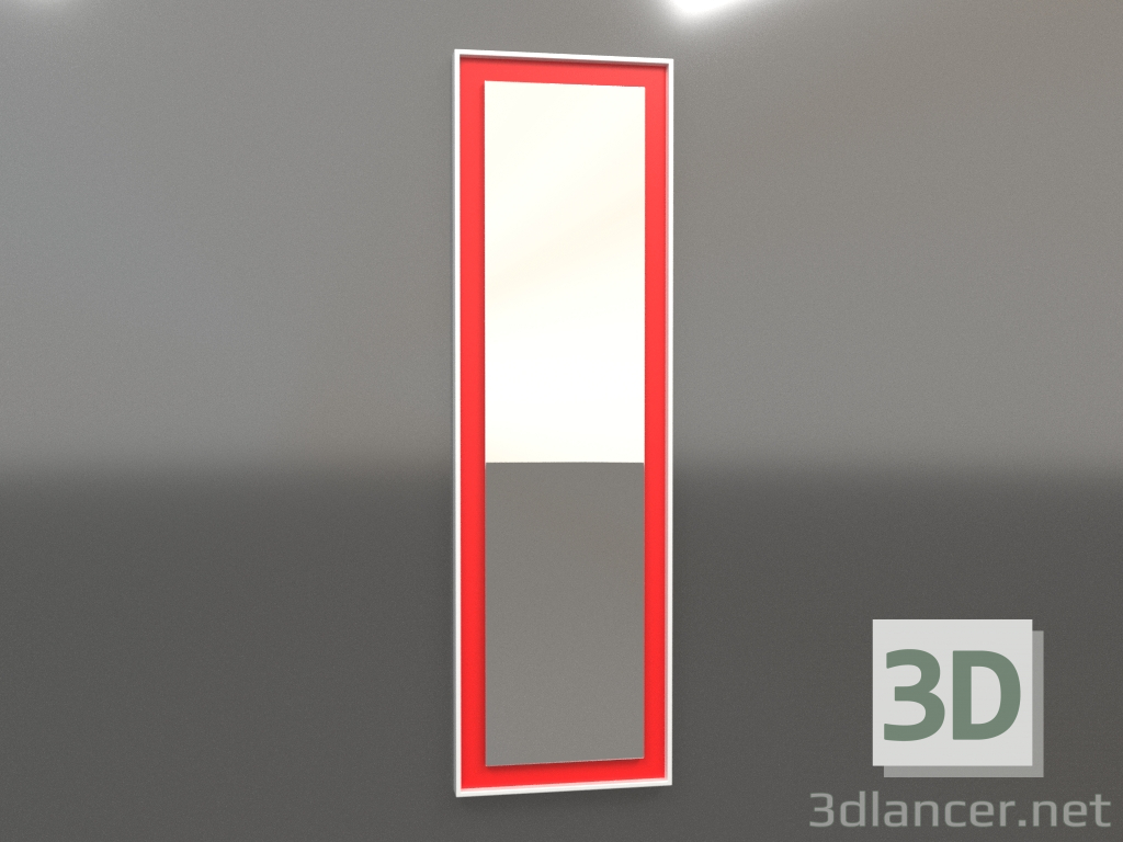 3D Modell Spiegel ZL 18 (450x1500, weiß, leuchtorange) - Vorschau
