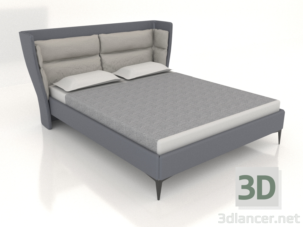 3d model Double bed SPAZIO 1600 (A2290) - preview