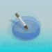modello 3D Portacenere con la sigaretta - anteprima