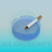 3d модель Пепельница с сигаретой – превью