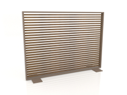 Partition made of artificial wood and aluminum 150x110 (Teak, Bronze)
