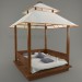 3D Modell Bett-Pergola, Pavillon - Vorschau