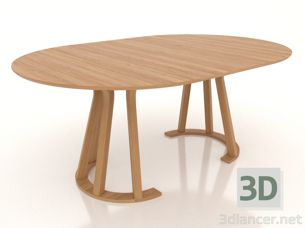 3d model Dining table TRANSFORM 1800x1200 mm (natural oak) - preview