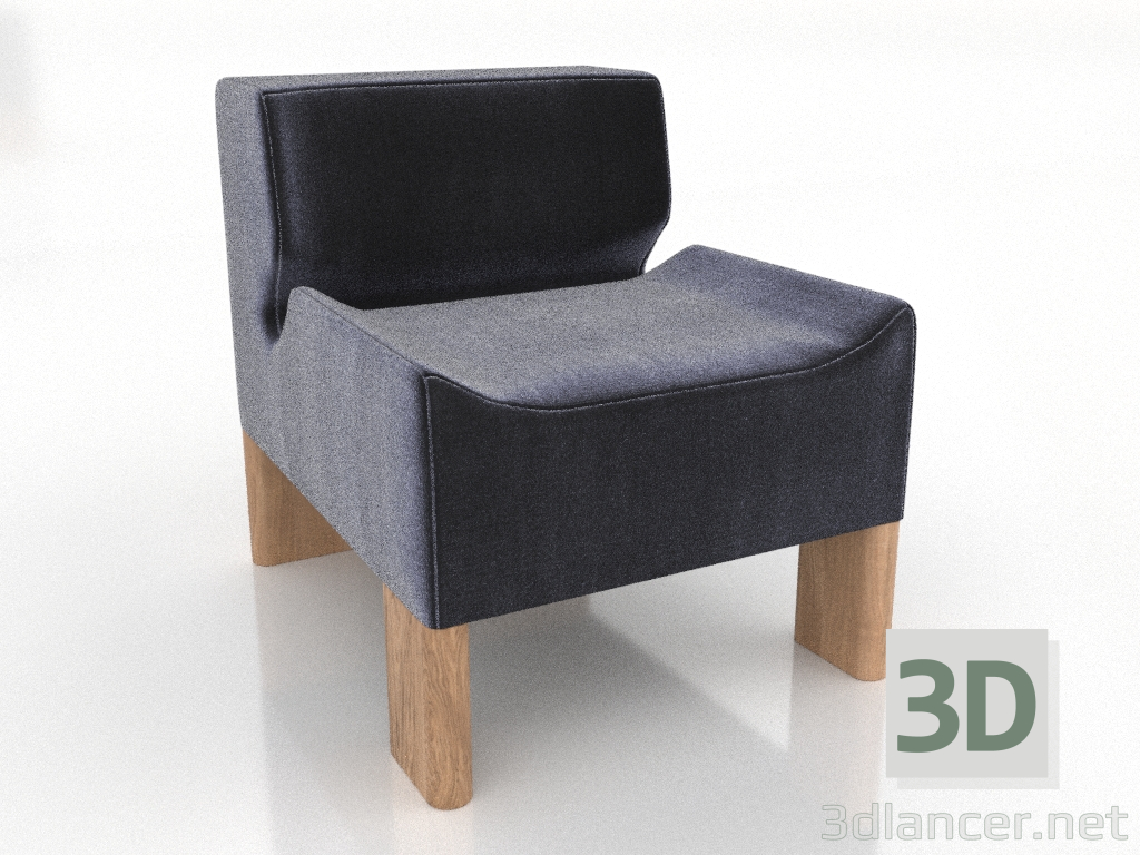 3d model HÔTEL ZOI + armchair - preview 3d model HÔTEL ZOI + armchair - preview