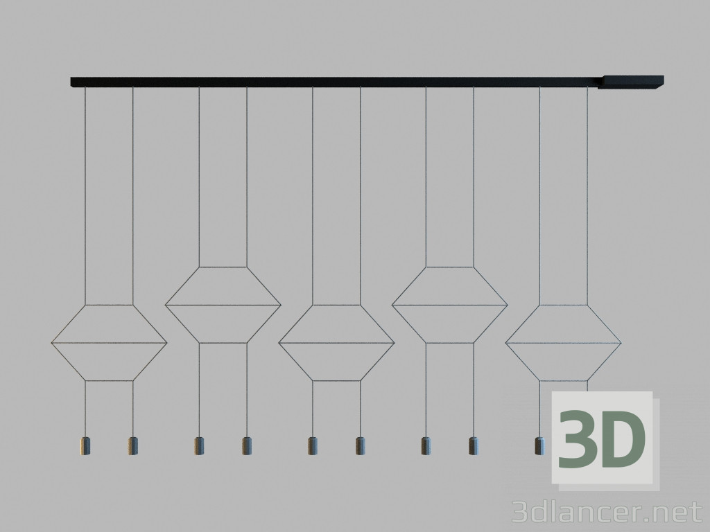 3D Modell 0330-Hängelampe - Vorschau