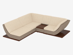 Corner sofa with bar