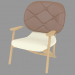 3D modeli Deri sırtlı sandalye - önizleme