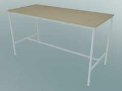 Table rectangulaire Base High 85x190x105 (Chêne, Blanc)