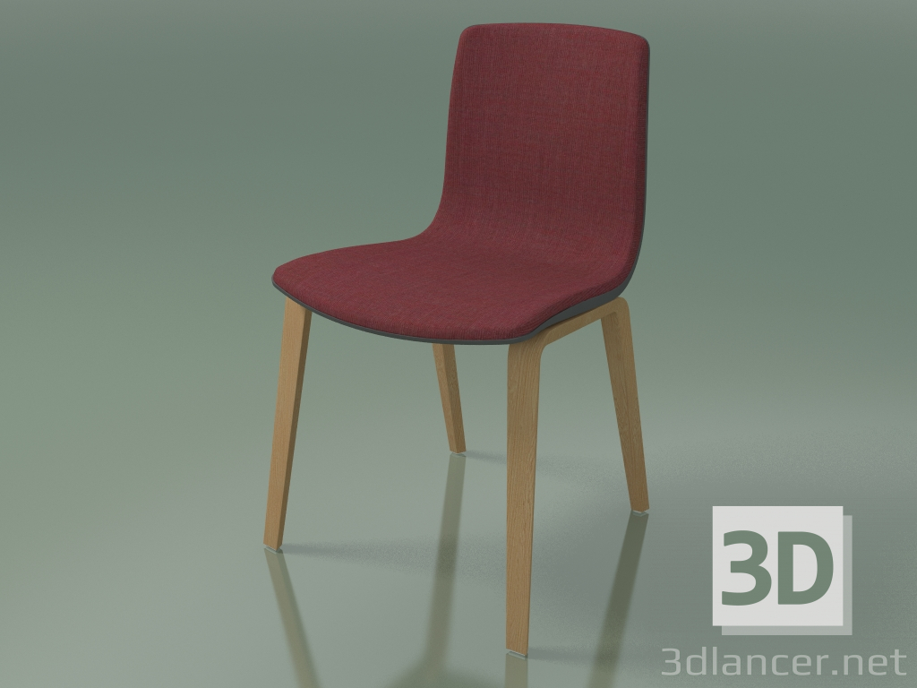 3D Modell Stuhl 3966 (4 Holzbeine, Polypropylen, Polster, Eiche) - Vorschau