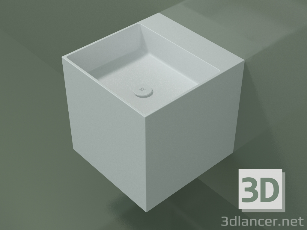 3D modeli Duvara monte lavabo (02UN23302, Glacier White C01, L 48, P 50, H 48 cm) - önizleme