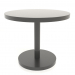 3d model Dining table DT 012 (D=900x750, black plastic color) - preview