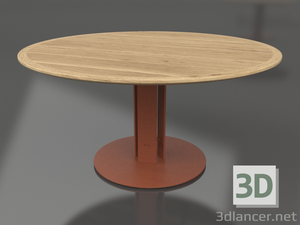 3 डी मॉडल डाइनिंग टेबल Ø150 (टेराकोटा, इरोको लकड़ी) - पूर्वावलोकन