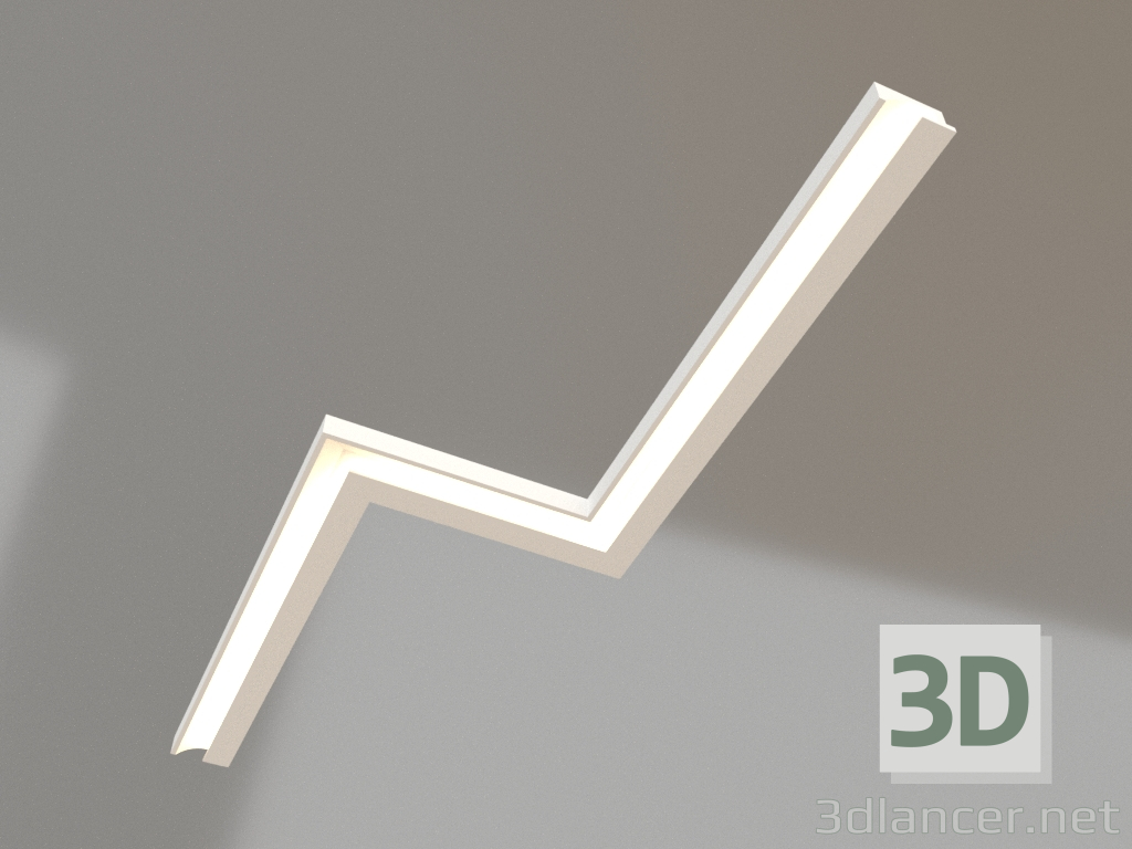 3d model Built-in plaster ceiling lamp LINE 012 (130x45) light output 60 mm - preview