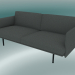 modello 3D Contorno divano doppio (Remix 163, Nero) - anteprima