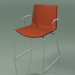 3d model Chair 0470 (on rails with armrests, with front trim, polypropylene PO00109) - preview