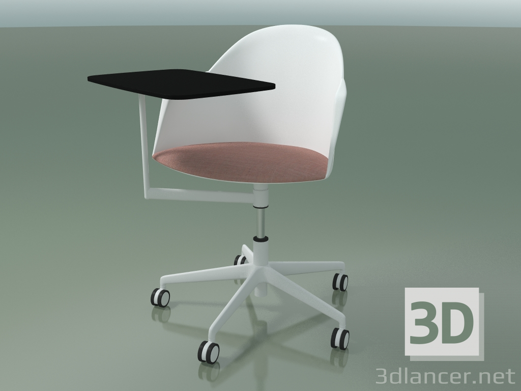 modello 3D Sedia 2315 (5 ruote, con tavolo e cuscino, PA00001, polipropilene PC00001) - anteprima