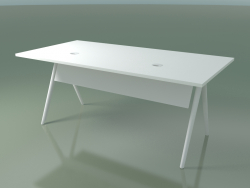 Tavolo da ufficio rettangolare 5458 (H 74 - 89 x 179 cm, melamina N01, V12)