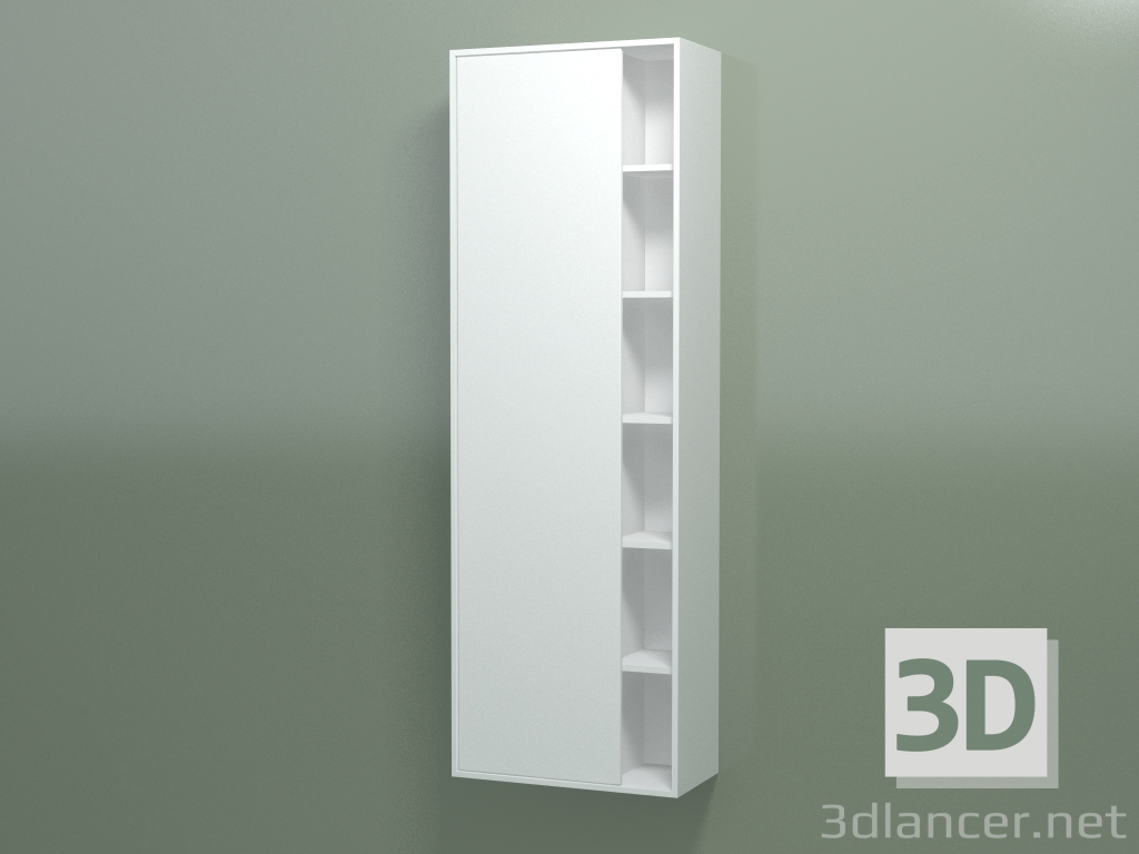 Modelo 3d Armário de parede com 1 porta esquerda (8CUCECS01, Glacier White C01, L 48, P 24, H 144 cm) - preview