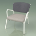 3d model Armchair with soft seat 027 (Metal Milk, Batyline Gray) - preview