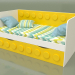 modèle 3D Canapé-lit pour enfants avec 2 tiroirs (Jaune) - preview