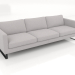 3D Modell 4-Sitzer-Sofa (Metallbeine, Stoff) - Vorschau