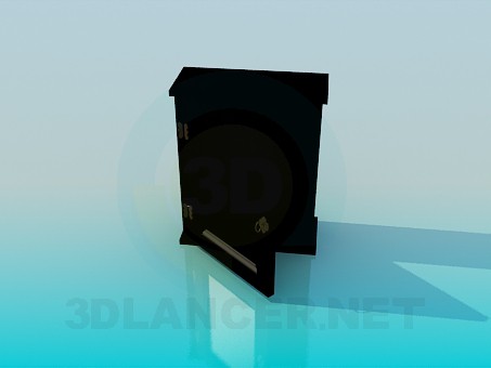 3D modeli Sığ dolap - önizleme