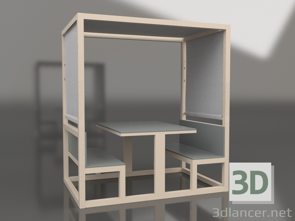 3D modeli Yemek kabini (Kum) - önizleme