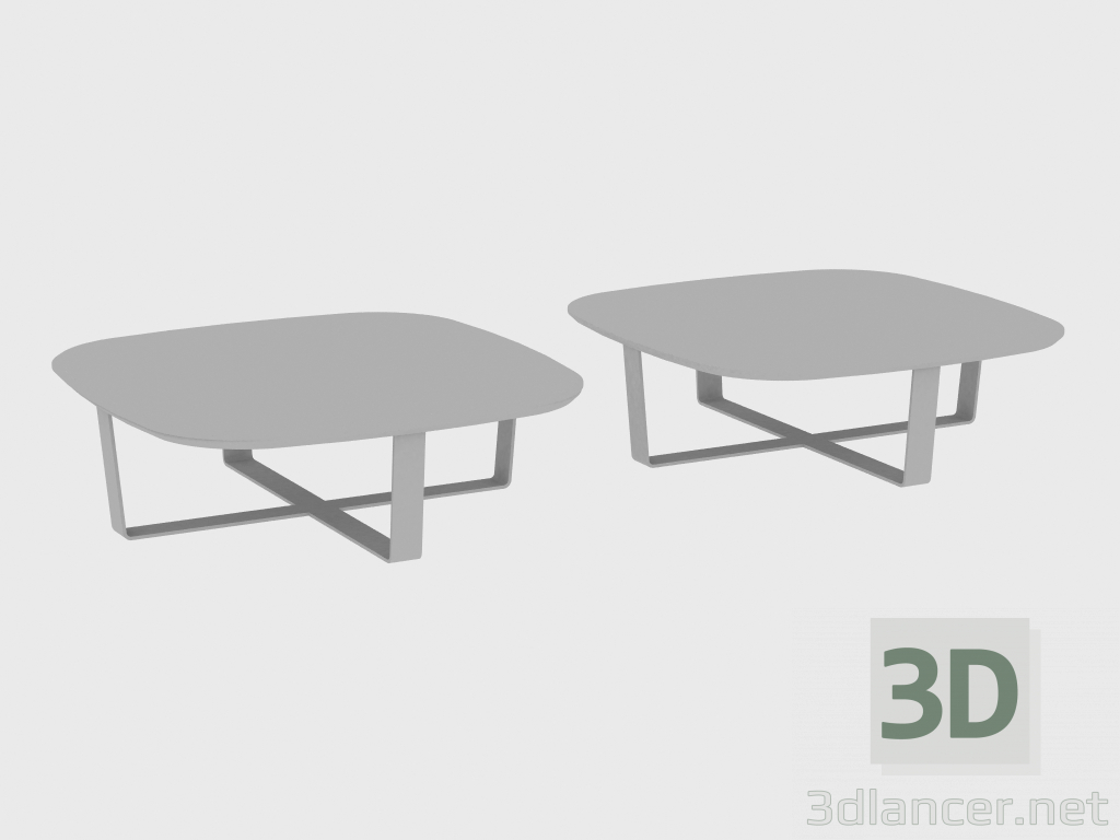 modello 3D Tavolino OMEGA (127X127XH41) - anteprima