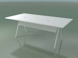 Tavolo da ufficio rettangolare 5459 (H 74 - 99 x 200 cm, melamina N01, V12)