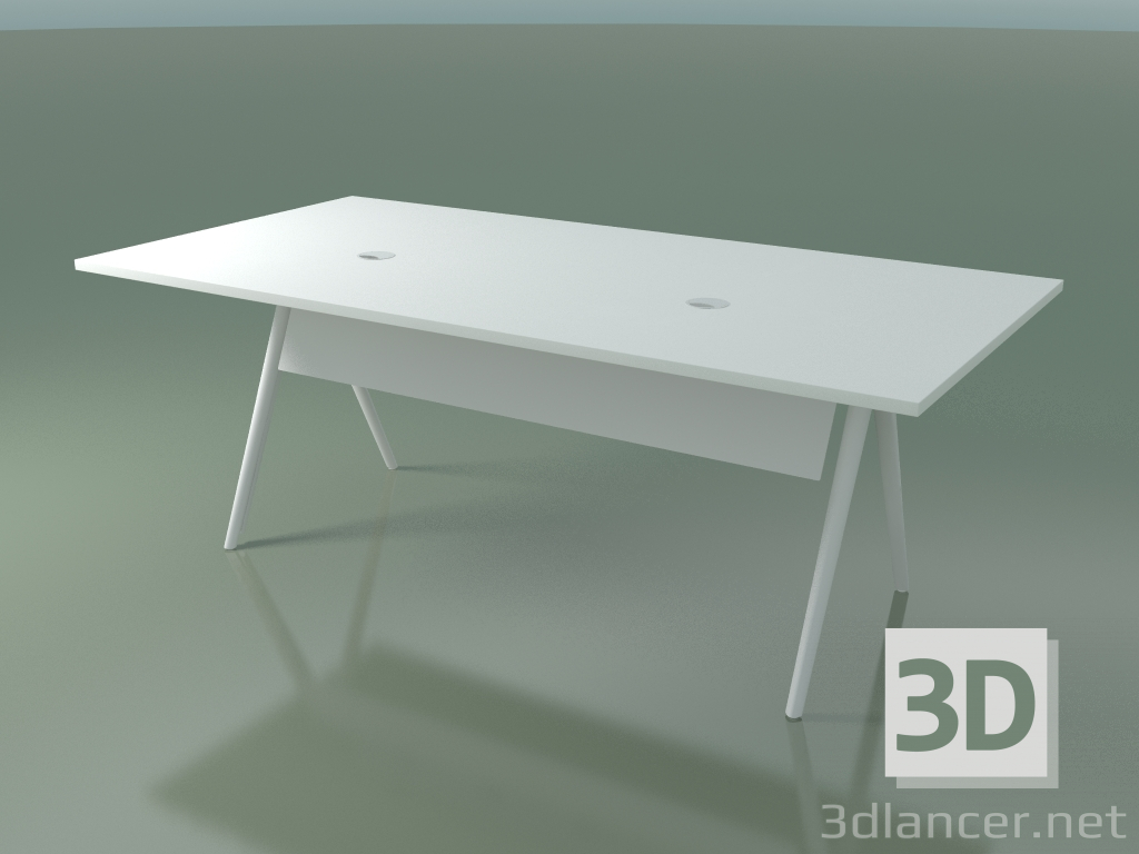3d model Mesa de despacho rectangular 5459 (H 74-99 x 200 cm, melamina N01, V12) - vista previa