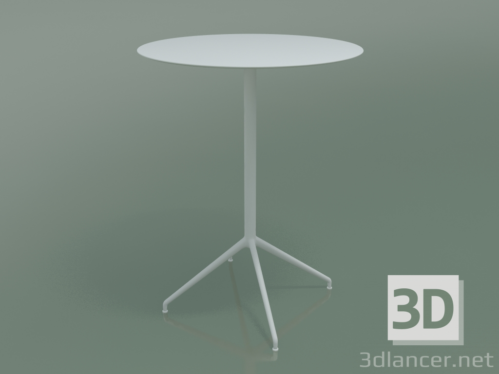3D Modell Runder Tisch 5752 (H 103 - Ø79 cm, Weiß, V12) - Vorschau
