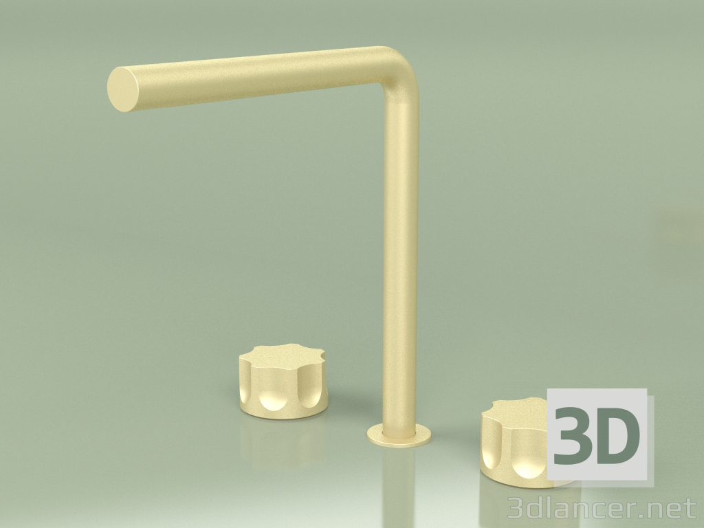 3d model Three-hole mixer with swivel spout (17 32 V, OC) - preview