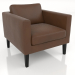 3d model Armchair (high legs, leather) - preview