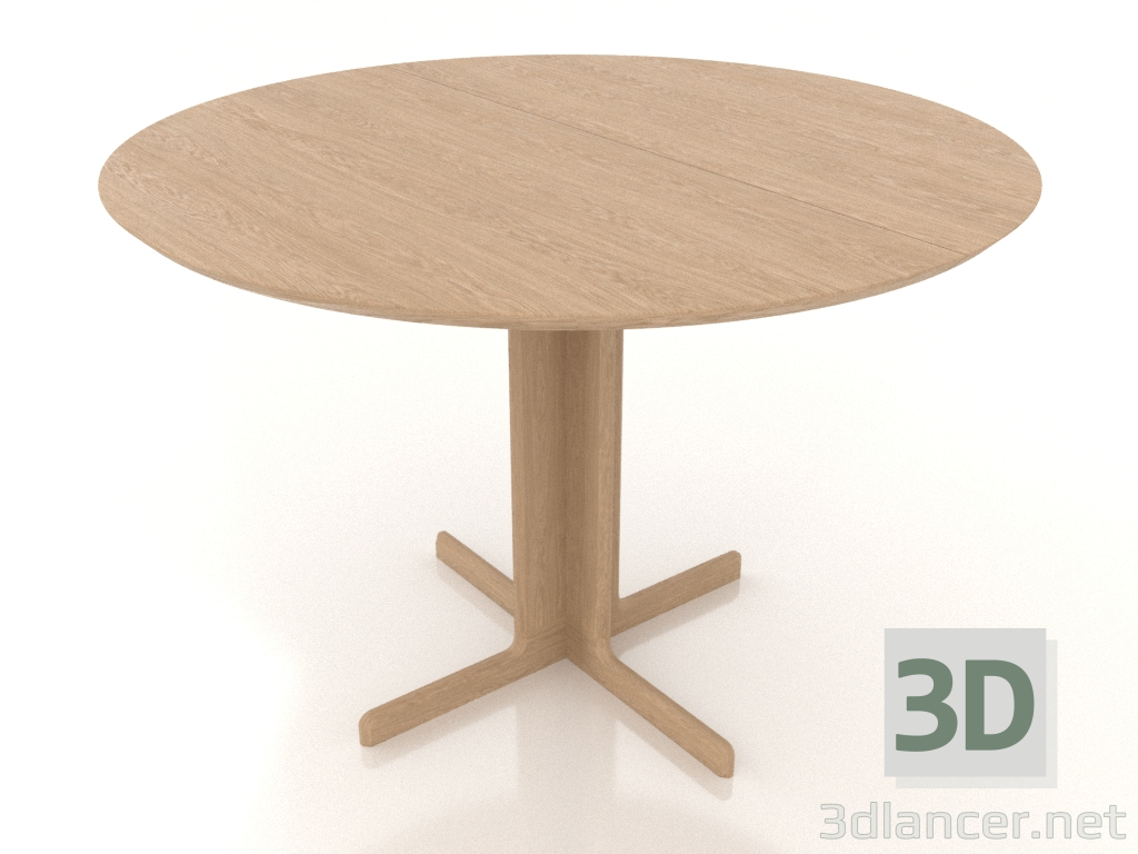 modèle 3D Table à manger 1100 mm (extensible, option 1, chêne blanchi) - preview modèle 3D Table à manger 1100 mm (extensible, option 1, chêne blanchi) - preview
